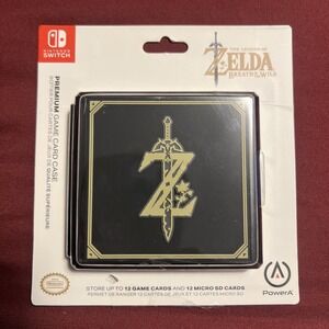 Licensed Legend of Zelda Nintendo Switch Black Game Card Case Brand New